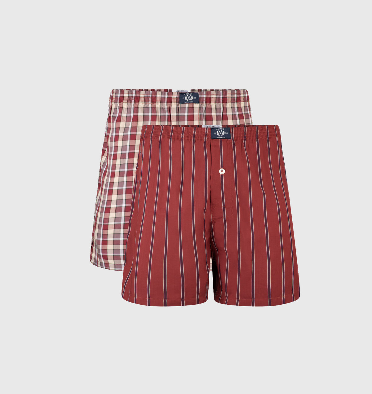 bamboo boxer shorts 2 pack in red