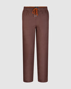 chocolate brown linen pants