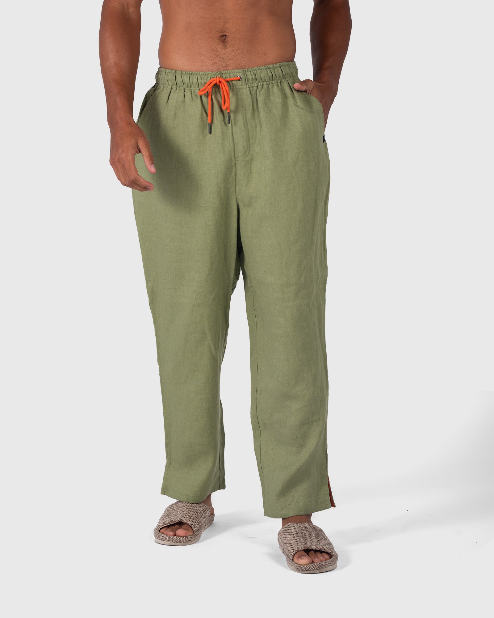 Regular Men's Linen Pants SOGLIO in Natural Melange Classic Linen Trousers  Casual Straight Leg Elastic Waist Pants With Pockets - Etsy