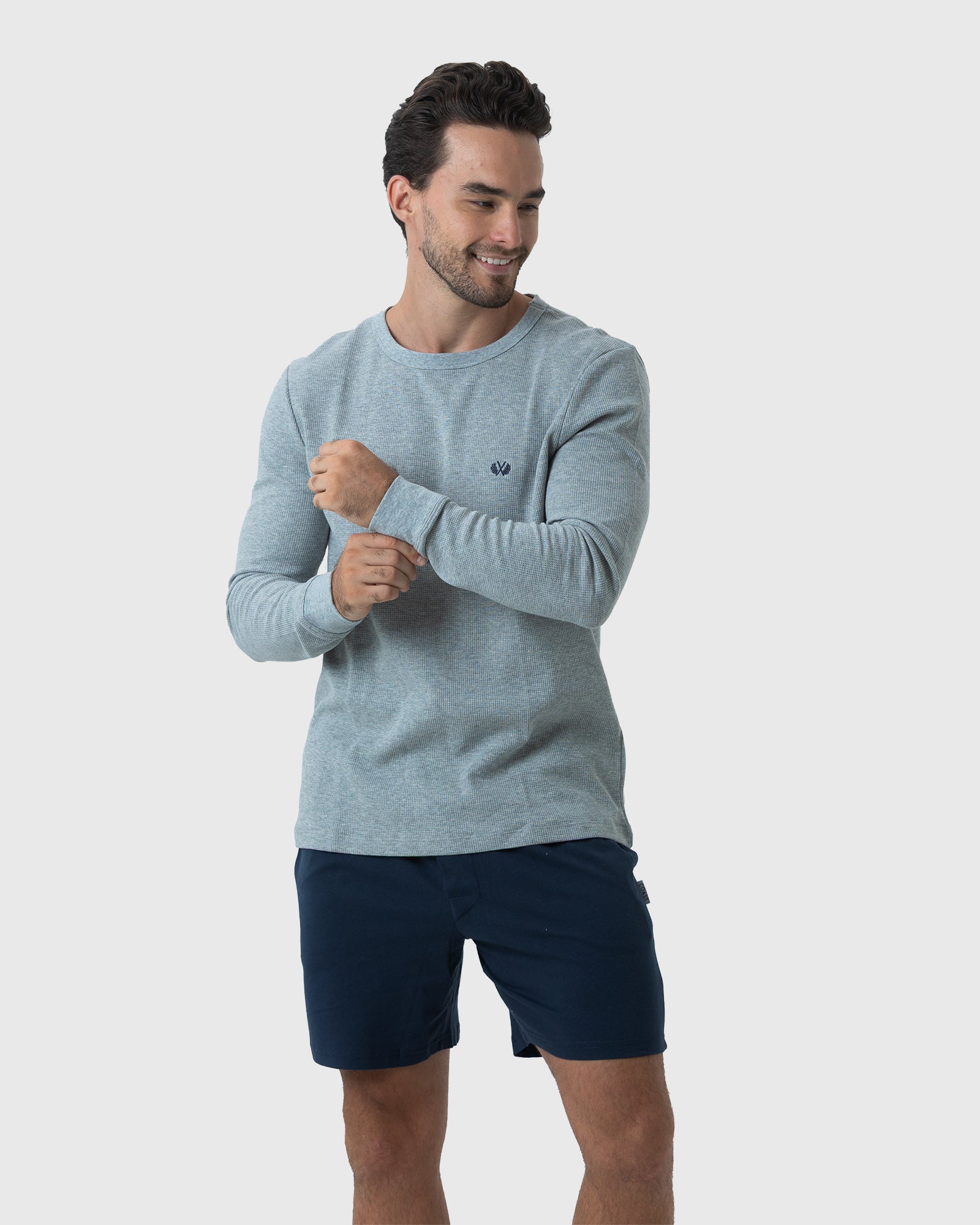 Grey Waffle Top – 100% Cotton Textured Tee | Coast Clothing Co.