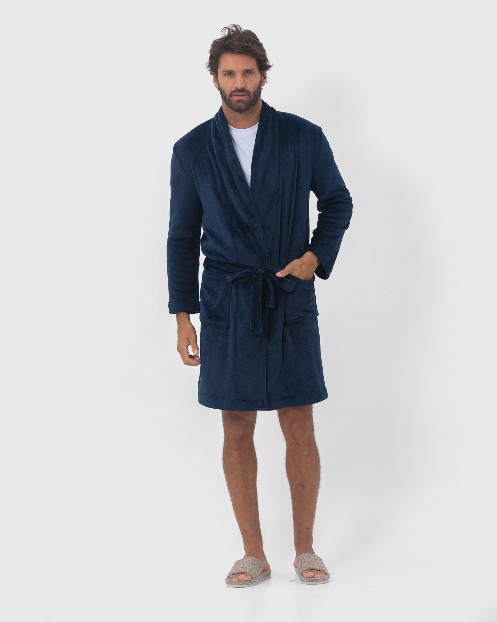 Oslo Navy Gown Ultra Soft Winter Robe | Coast Clothing Co. Oslo Navy Gown Ultra Soft Winter Robe | Coast Clothing Co.